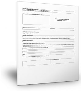 Vorlage Lastschrifteinzug Formular (SEPA)